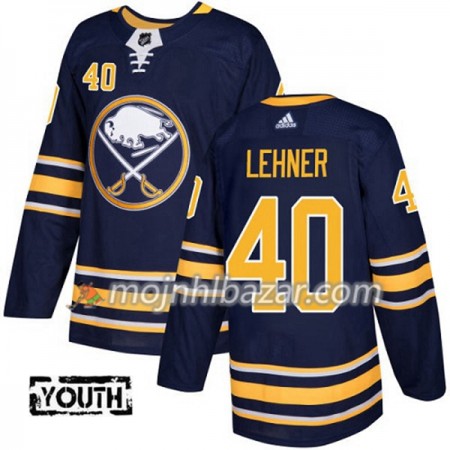 Dresovi Buffalo Sabres Robin Lehner 40 Adidas 2017-2018 Navy Plava Authentic - Dječji Dresovi Buffalo Sabres Robin Lehner 40 Adidas 2017-2018 Navy Plava Authentic - Dječji